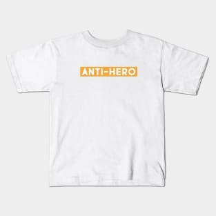 Anti-hero (mustard & white) Kids T-Shirt